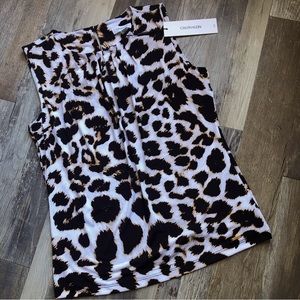 NWT Calvin Klein Animal Print Top